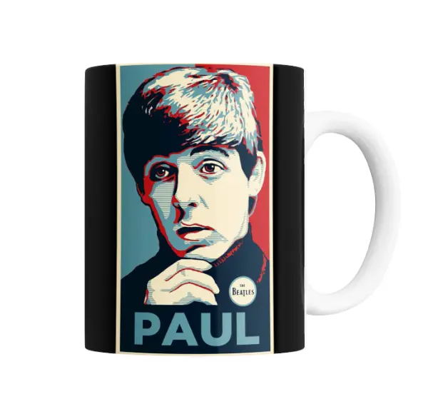 Taza de Cerámica The Beatles Paul McCartney Estilo Obama