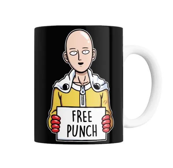 Taza de Cerámica One Punch Man Saitama Free Punch