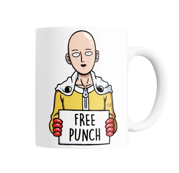 Taza de Cerámica One Punch Man Saitama Free Punch