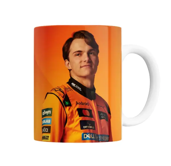 Taza de Cerámica Oscar Piastri McLaren Naranja