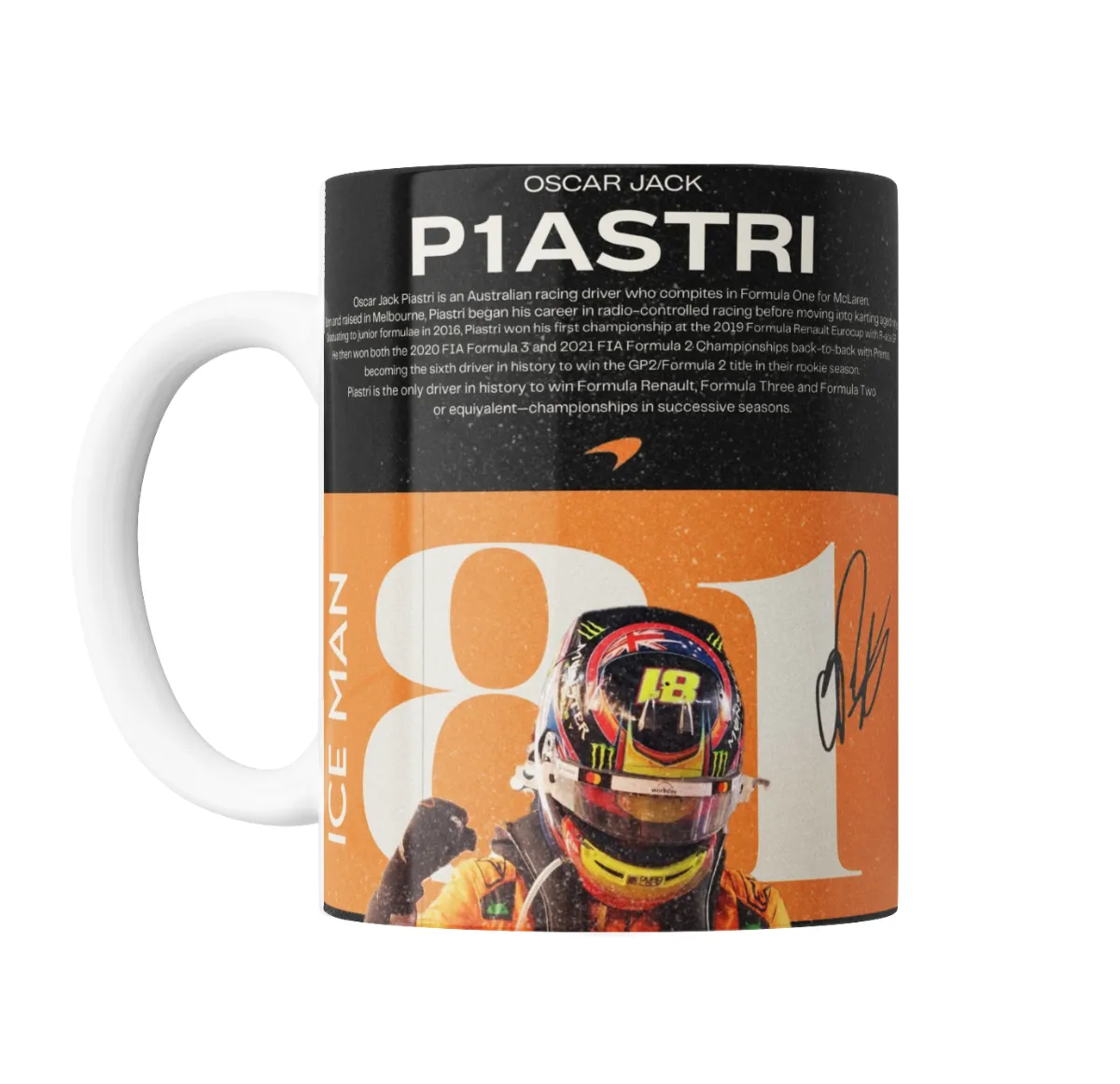 Taza de Cerámica Oscar Piastri Ice Man McLaren - vista 2