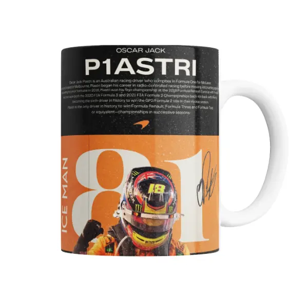 Taza de Cerámica Oscar Piastri Ice Man McLaren