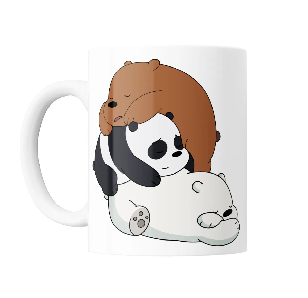 Taza de Cerámica Osos Escandalosos Grizzly Panda y Oso Polar Durmiendo - vista 2