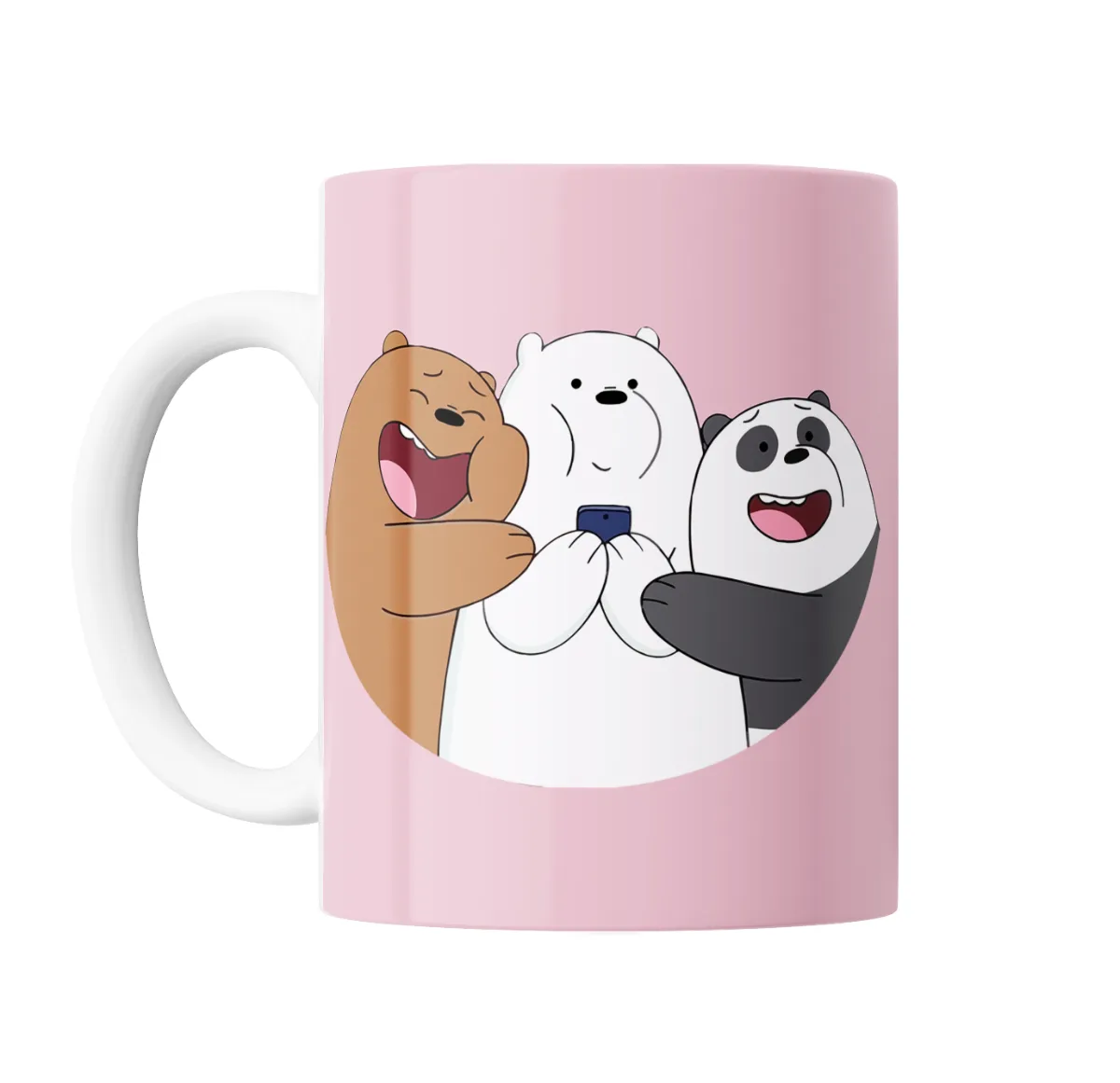 Taza de Cerámica Osos Escandalosos Grizzly Panda y Oso Polar con Celular - vista 2