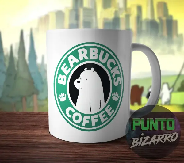 Taza de Cerámica Osos Escandalosos Bearbucks Coffee Polar
