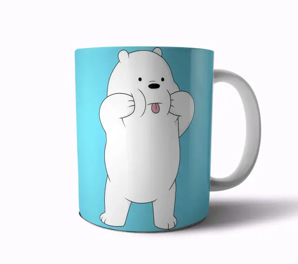 Taza de Cerámica Osos Escandalosos Oso Polar Sacando la Lengua