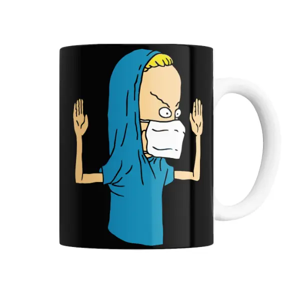 Taza de Cerámica Beavis and Butthead Beavis con Barbijo