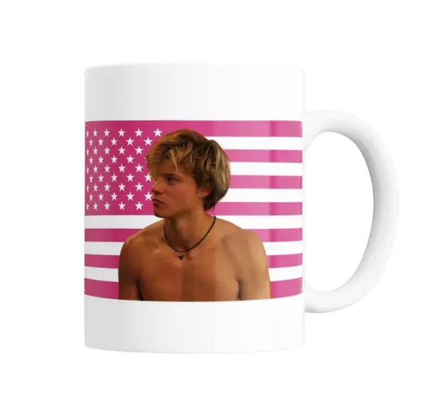 Taza de Cerámica Outer Banks Bandera Rosa
