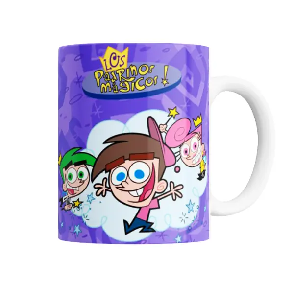 Taza de Cerámica Padrinos Magicos Timmy Cosmo y Wanda