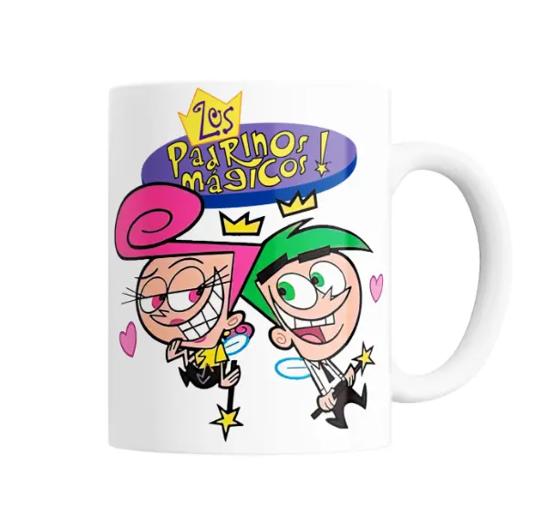 Taza de Cerámica Los Padrinos Mágicos Cosmo y Wanda