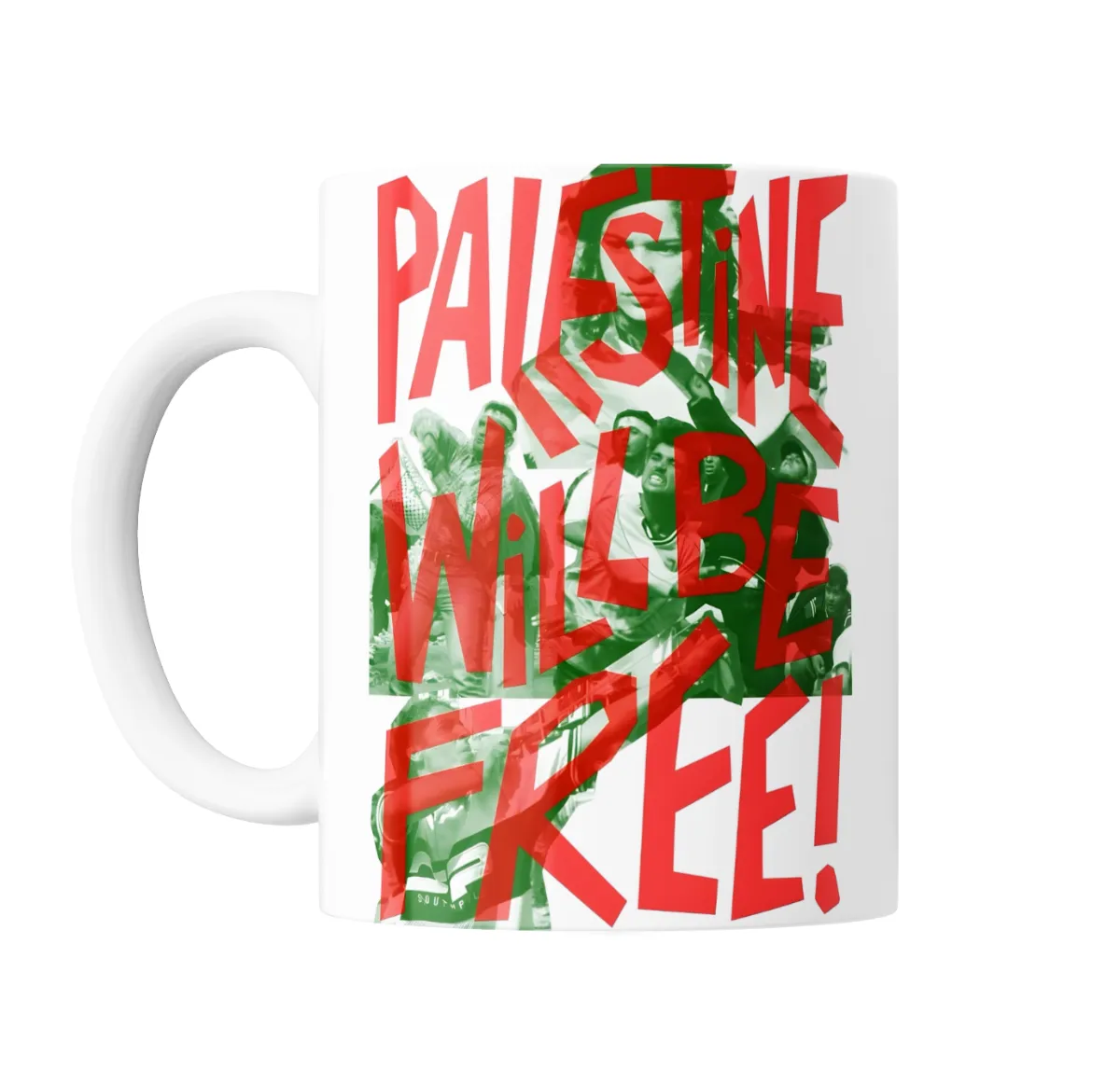Taza de Cerámica Palestina Will Be Free Rojo y Verde - vista 2