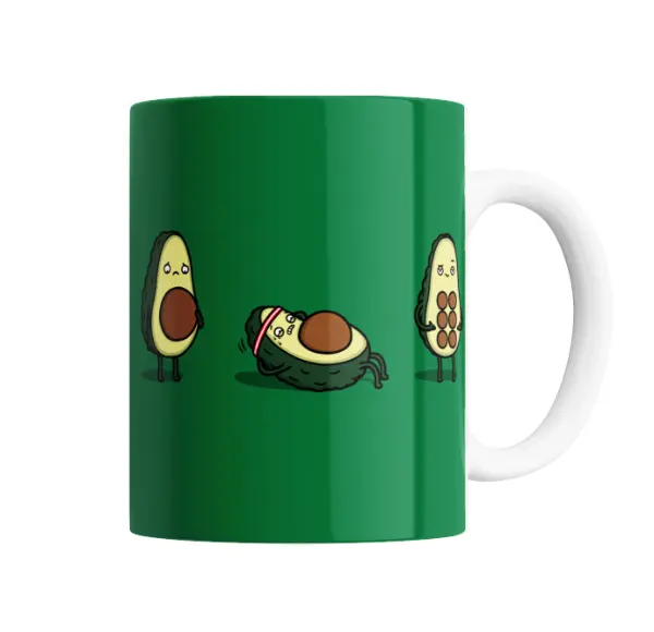 Taza de Cerámica Paltas Kawaii con Vincha