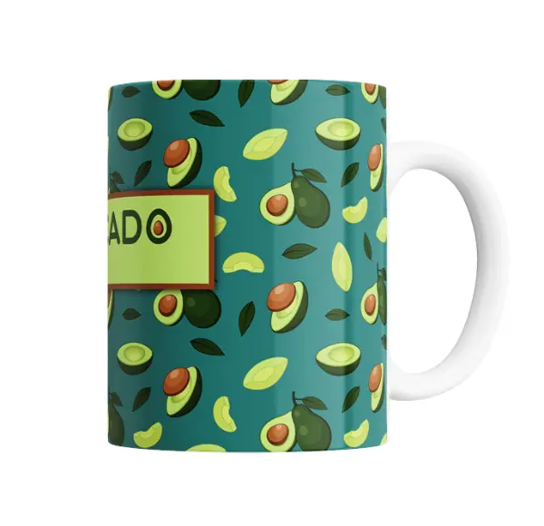 Taza de Cerámica Avocado Palta Patrón Cerámica
