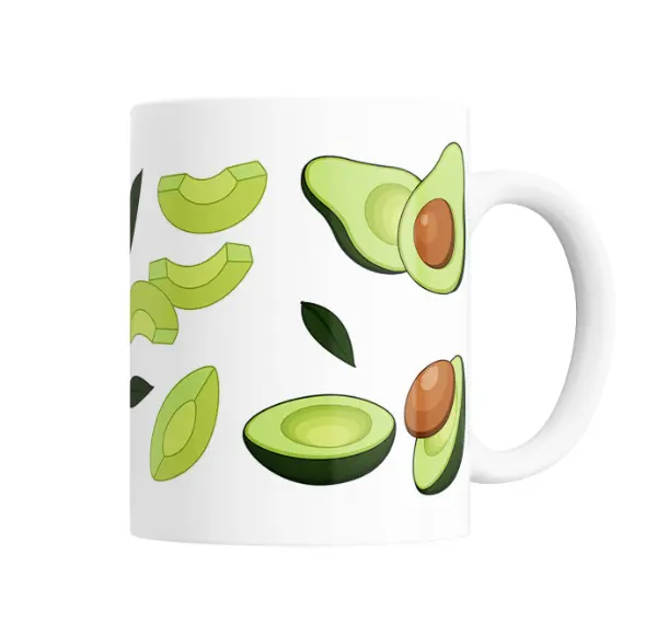 Taza de Cerámica Paltas Palta Entera y Partida Diseño
