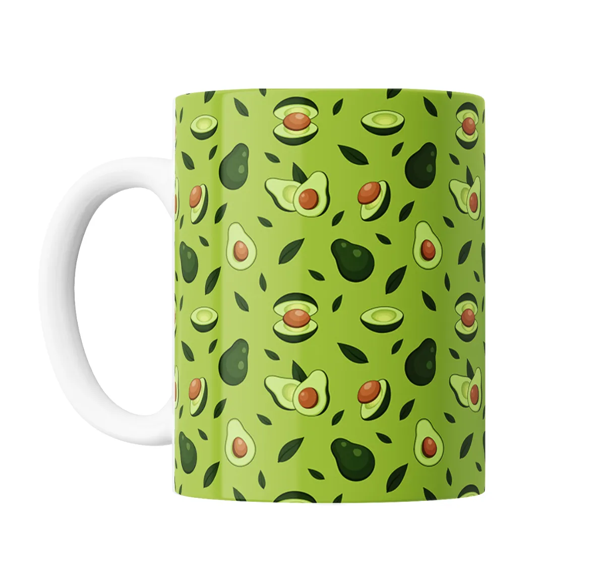 Taza de Cerámica Paltas Patrón Verde - vista 2