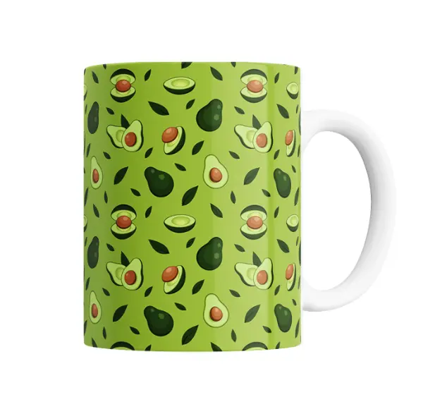 Taza de Cerámica Paltas Patrón Verde