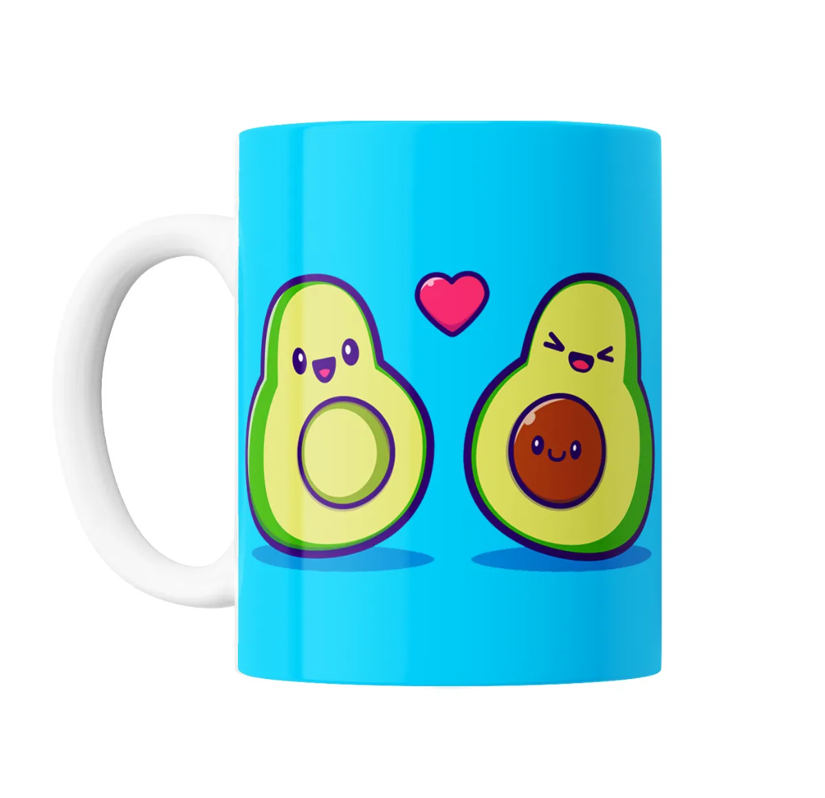 Taza de Cerámica Paltas Enamoradas Kawaii - vista 2