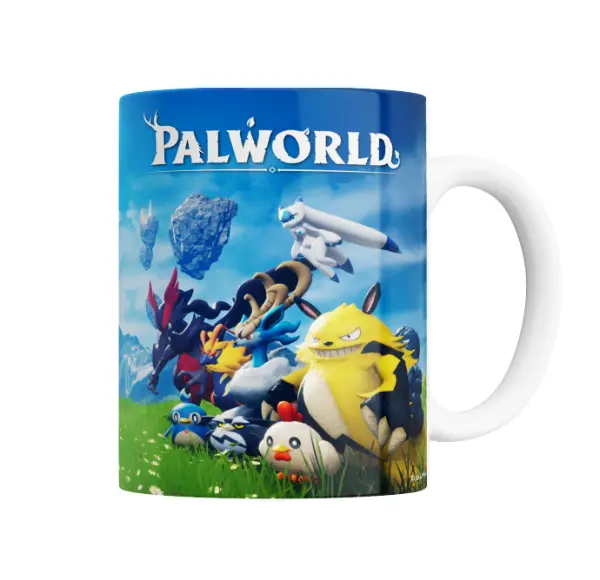 Taza de Cerámica Palworld Pals en el Campo