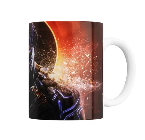 Taza de Cerámica Pantera Negra Wakanda Armadura Dorada