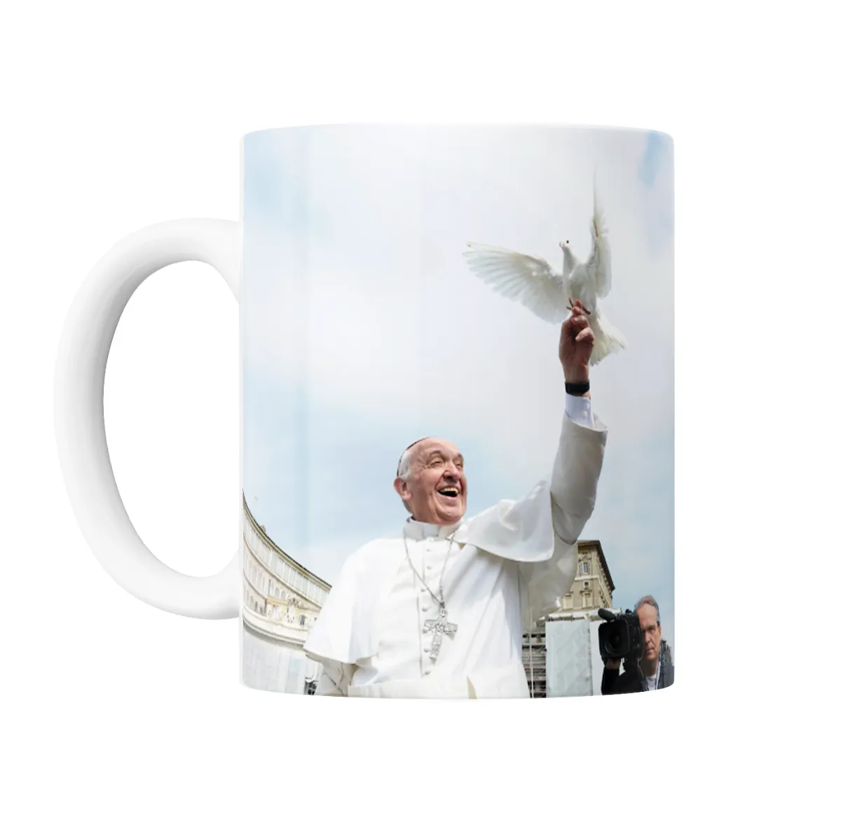 Taza de Cerámica Papa Francisco Paloma de la Paz - vista 2