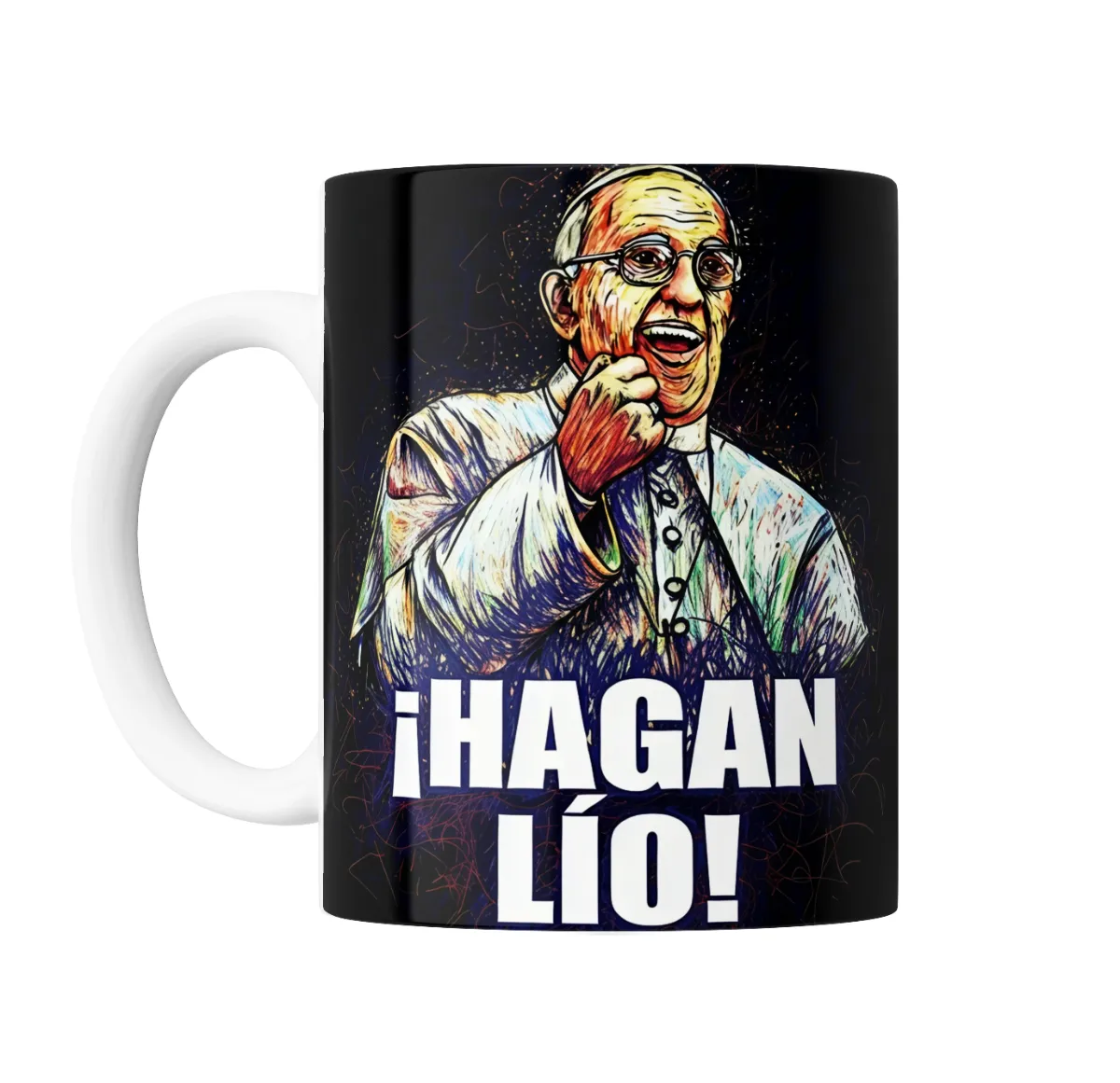 Taza de Cerámica Papa Francisco ¡Hagan Lío! - vista 2