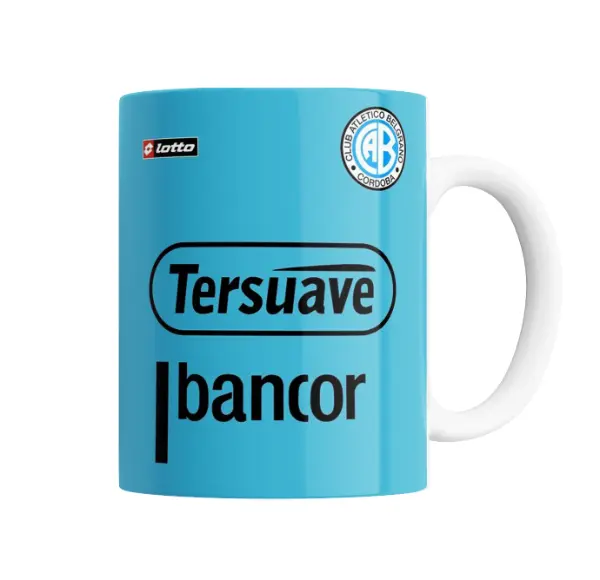 Taza de Cerámica Belgrano Camiseta Celeste Tersuave Bancor