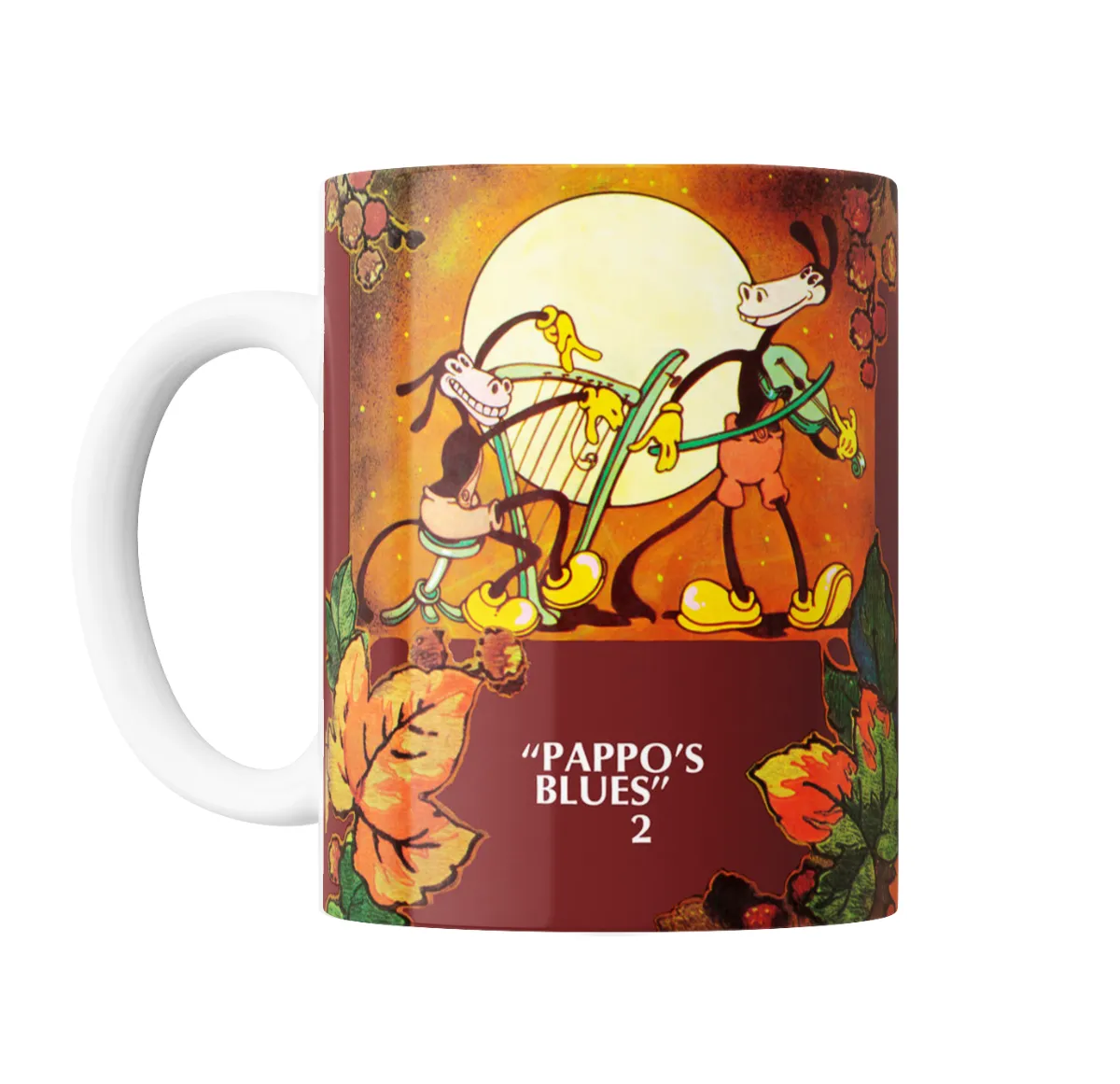 Taza de Cerámica Pappo Blues 2 Conejos Músicos Luna - vista 2