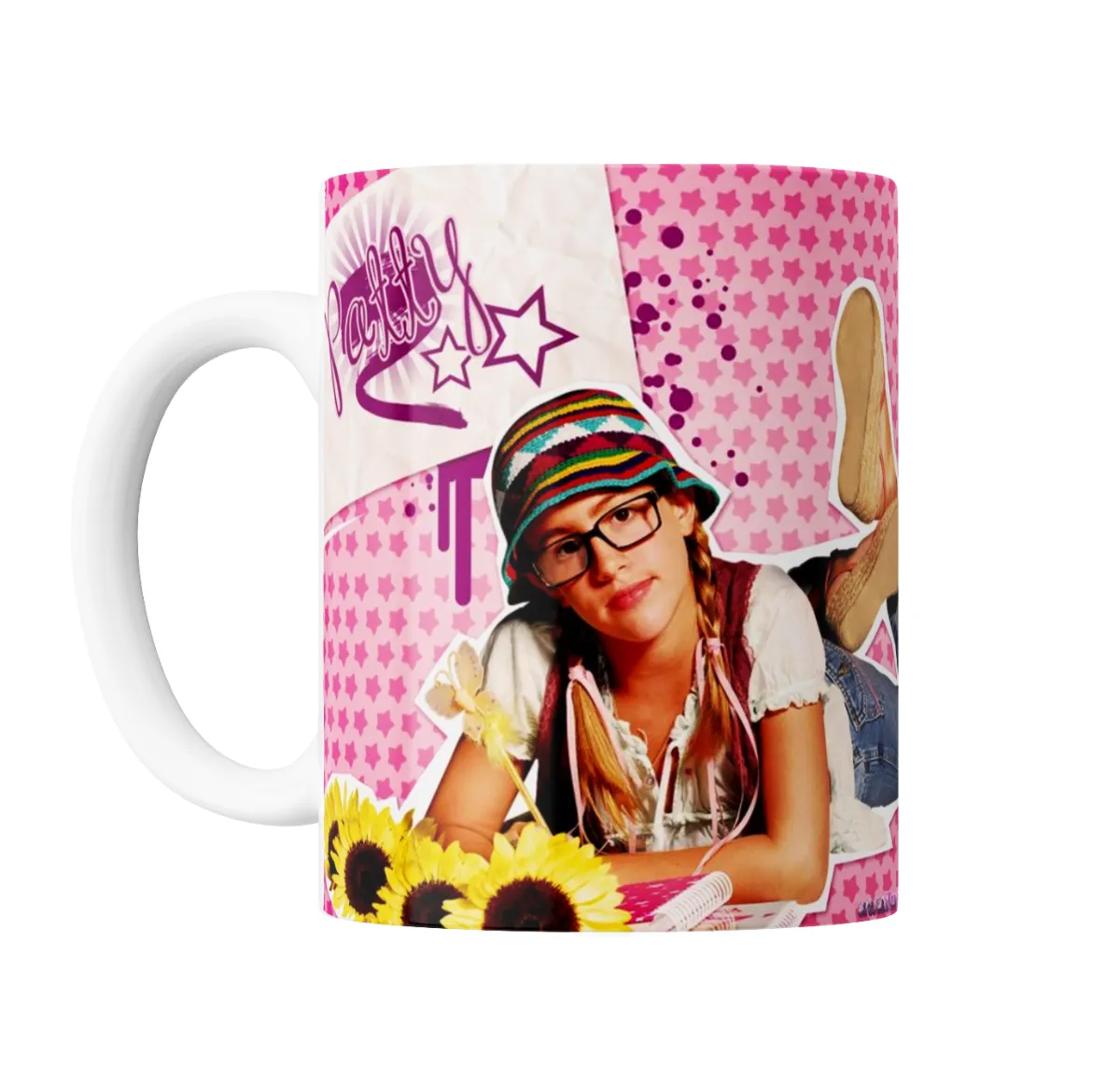 Taza de Cerámica Patito Feo Patty con Girasoles - vista 2