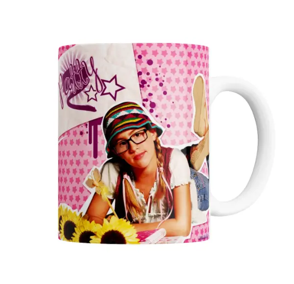 Taza de Cerámica Patito Feo Patty con Girasoles