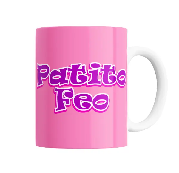 Taza de Cerámica Patito Feo Logo Rosa