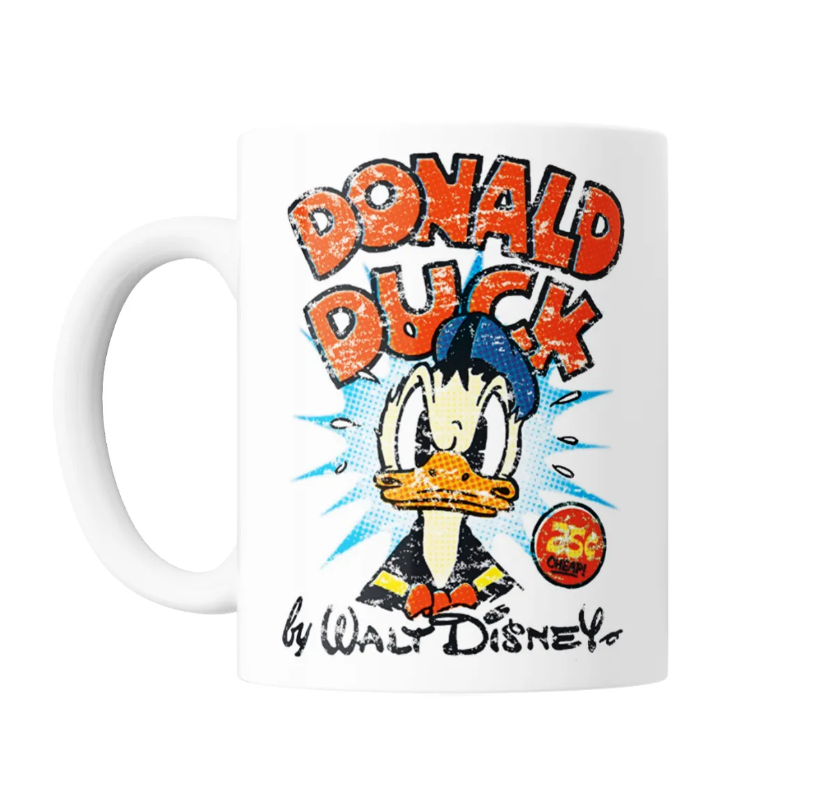 Taza de Cerámica Pato Donald Vintage Enojado by Walt Disney - vista 2