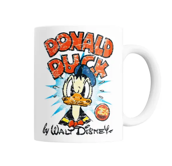 Taza de Cerámica Pato Donald Vintage Enojado by Walt Disney
