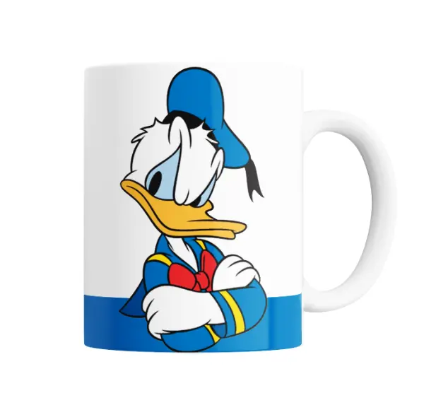 Taza de Cerámica Pato Donald Enojado Brazos Cruzados