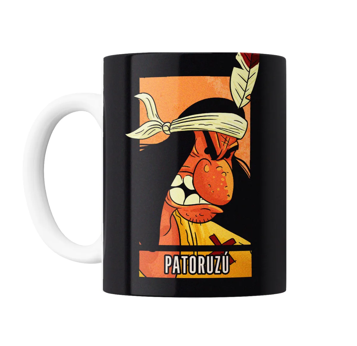 Taza de Cerámica Patoruzú Retrato con Vincha y Pluma - vista 2