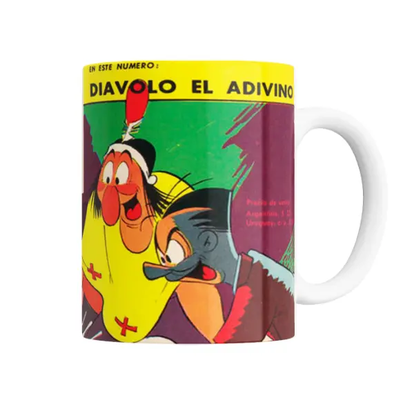 Taza de Cerámica Patoruzu Diavolo el Adivino