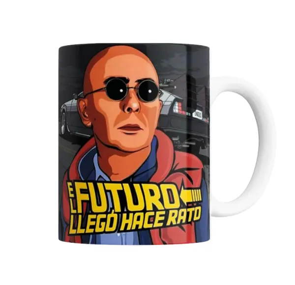 Taza de Cerámica Patricio Rey El futuro llegó hace rato