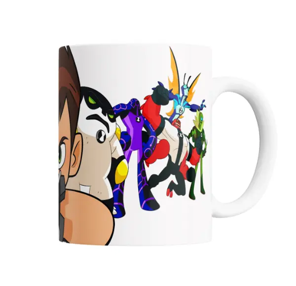 Taza de Cerámica Ben 10 Ben Tennyson con Omnitrix y Aliens