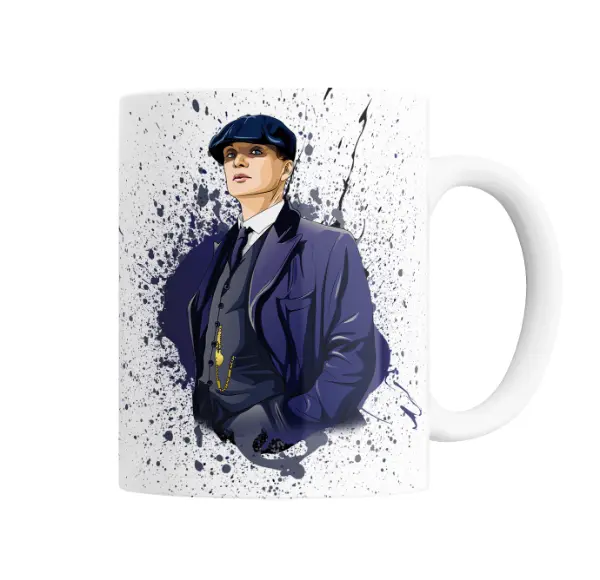 Taza de Cerámica Peaky Blinders Tommy Shelby con Gorra y Traje