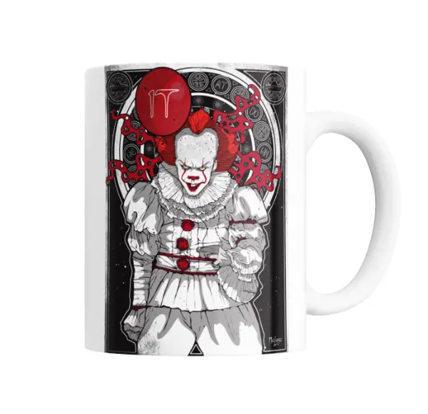 Taza de Cerámica Pennywise IT Art Nouveau Globo Rojo
