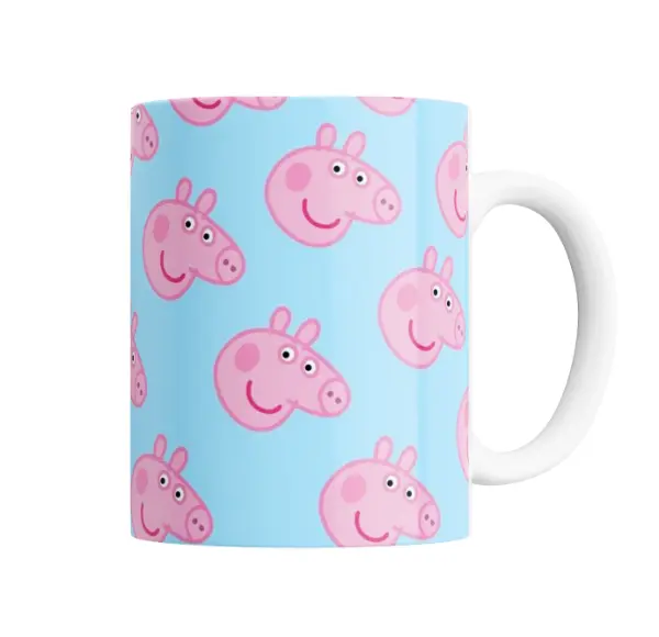 Taza de Cerámica Peppa Pig Patrón Celeste