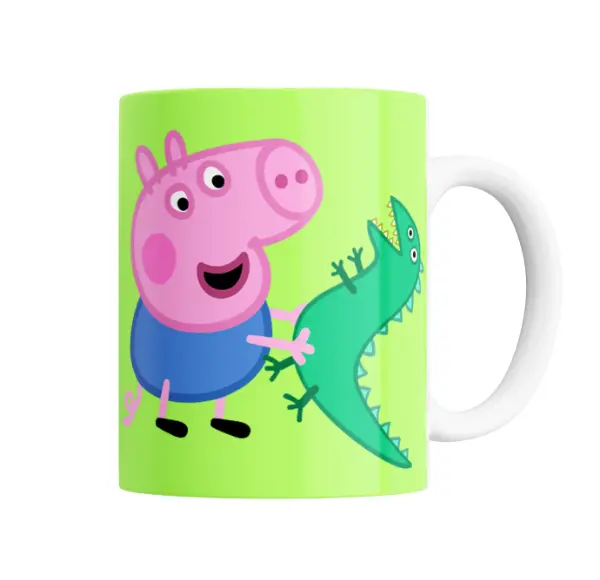 Taza de Cerámica Peppa Pig George con Dinosaurio
