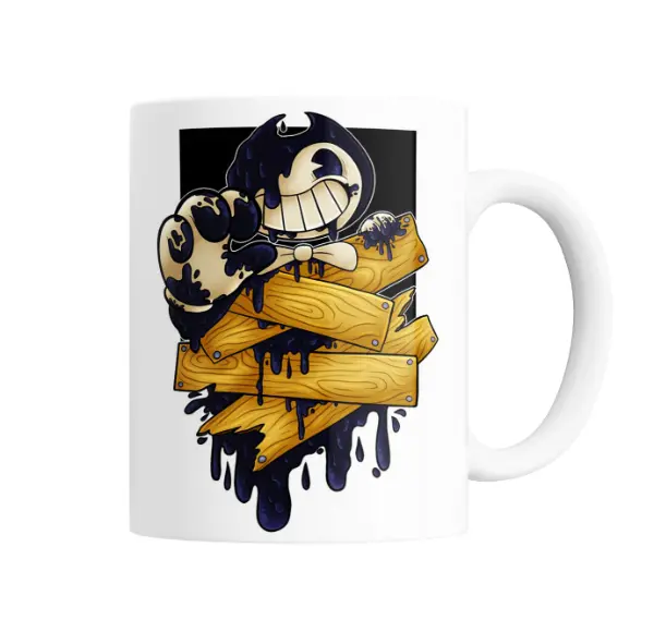 Taza de Cerámica Bendy and The Ink Machine Bendy con Boris y tablones