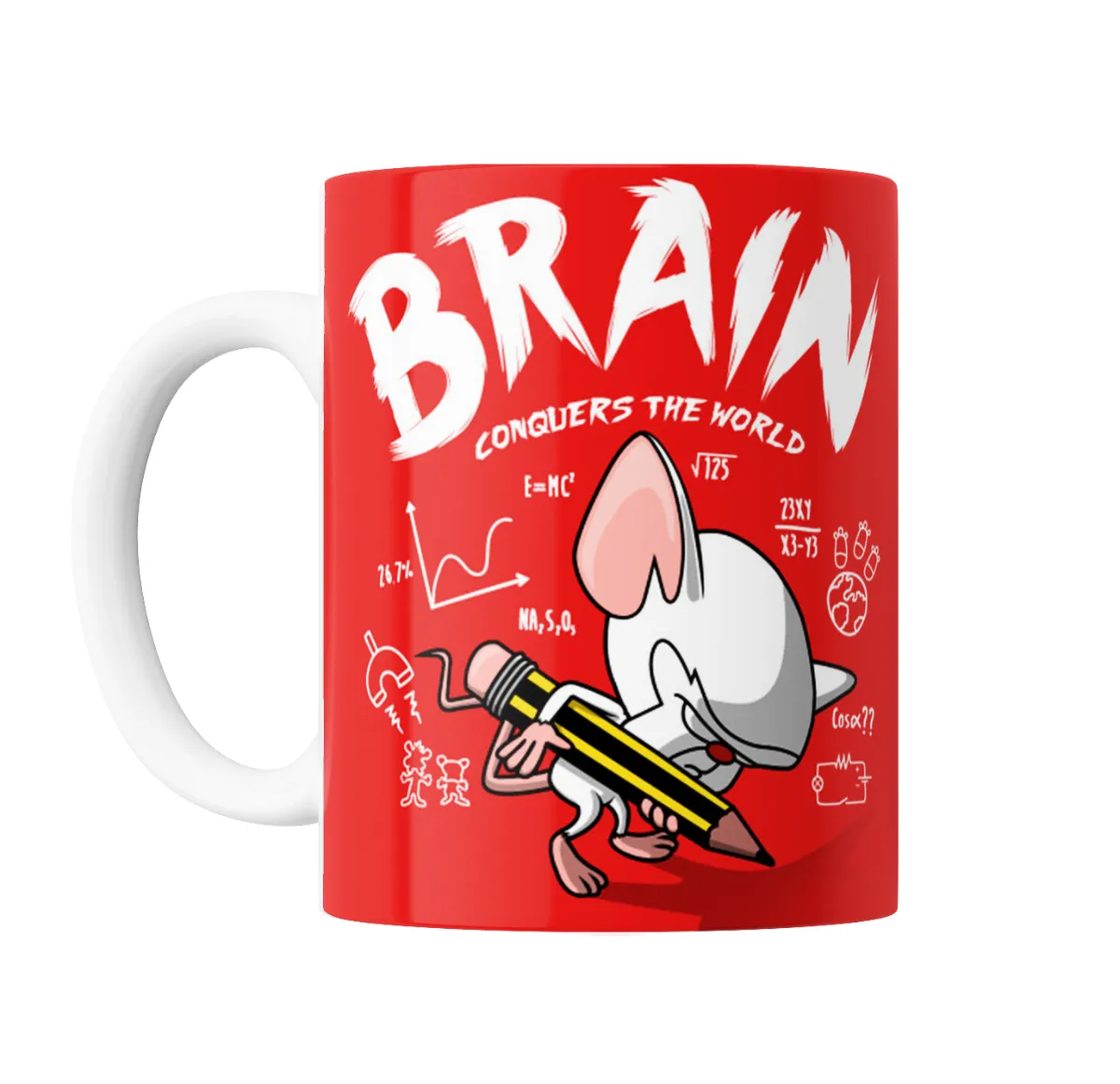 Taza de Cerámica Pinky y Cerebro Brain Conquers the World - vista 2