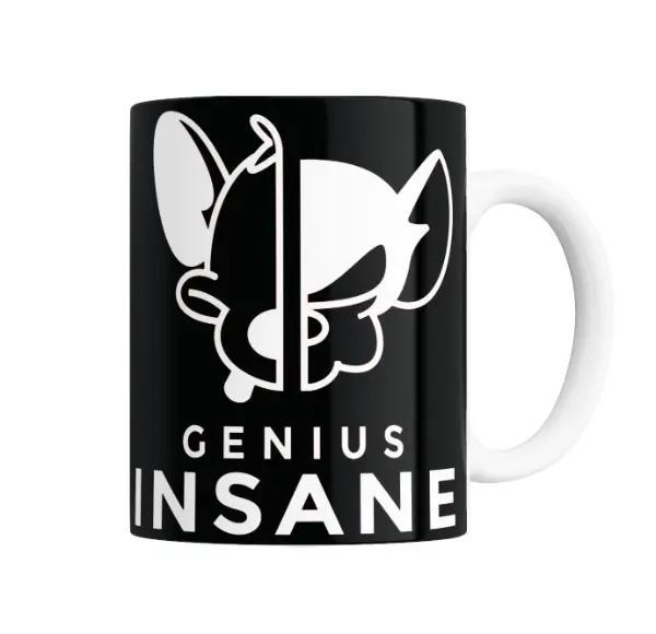 Taza de Cerámica Pinky y Cerebro Genius Insane