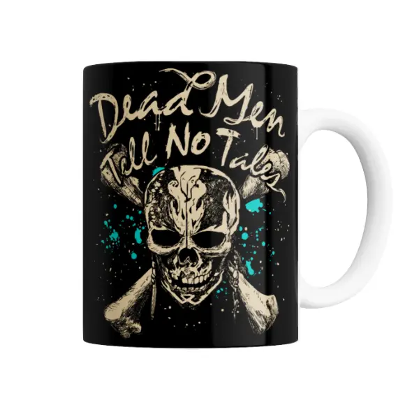 Taza de Cerámica Piratas del Caribe Dead Men Tell No Tales Calavera