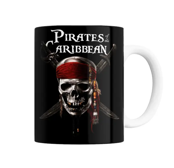 Taza de Cerámica Piratas del Caribe Calavera Jack Sparrow