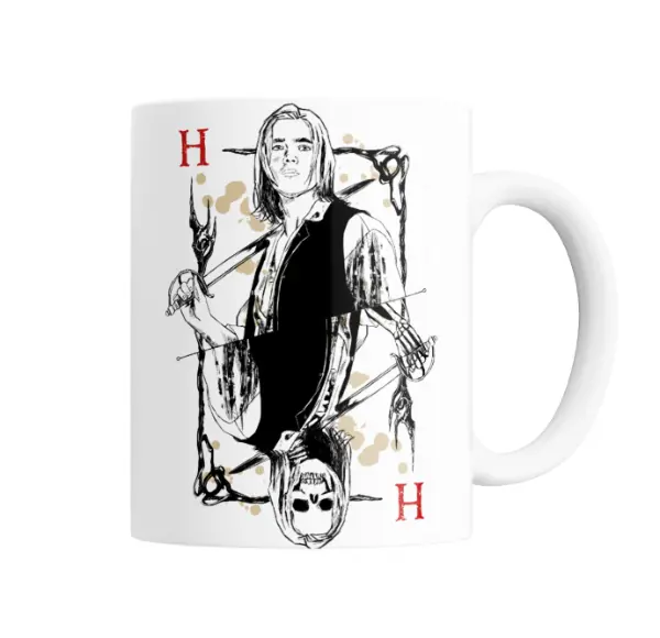 Taza de Cerámica Piratas del Caribe Carta H Espadas y Calavera