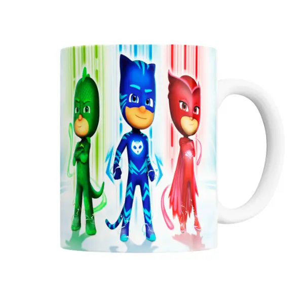 Taza de Cerámica PJ Masks Gekko Catboy Owlette