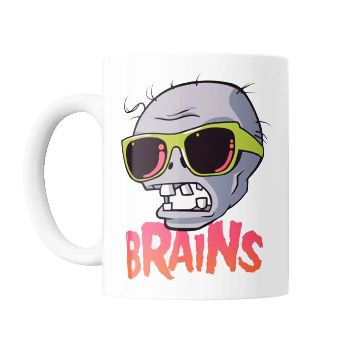 Taza de Cerámica Plantas vs Zombies Zombie con Lentes Brains - vista 2