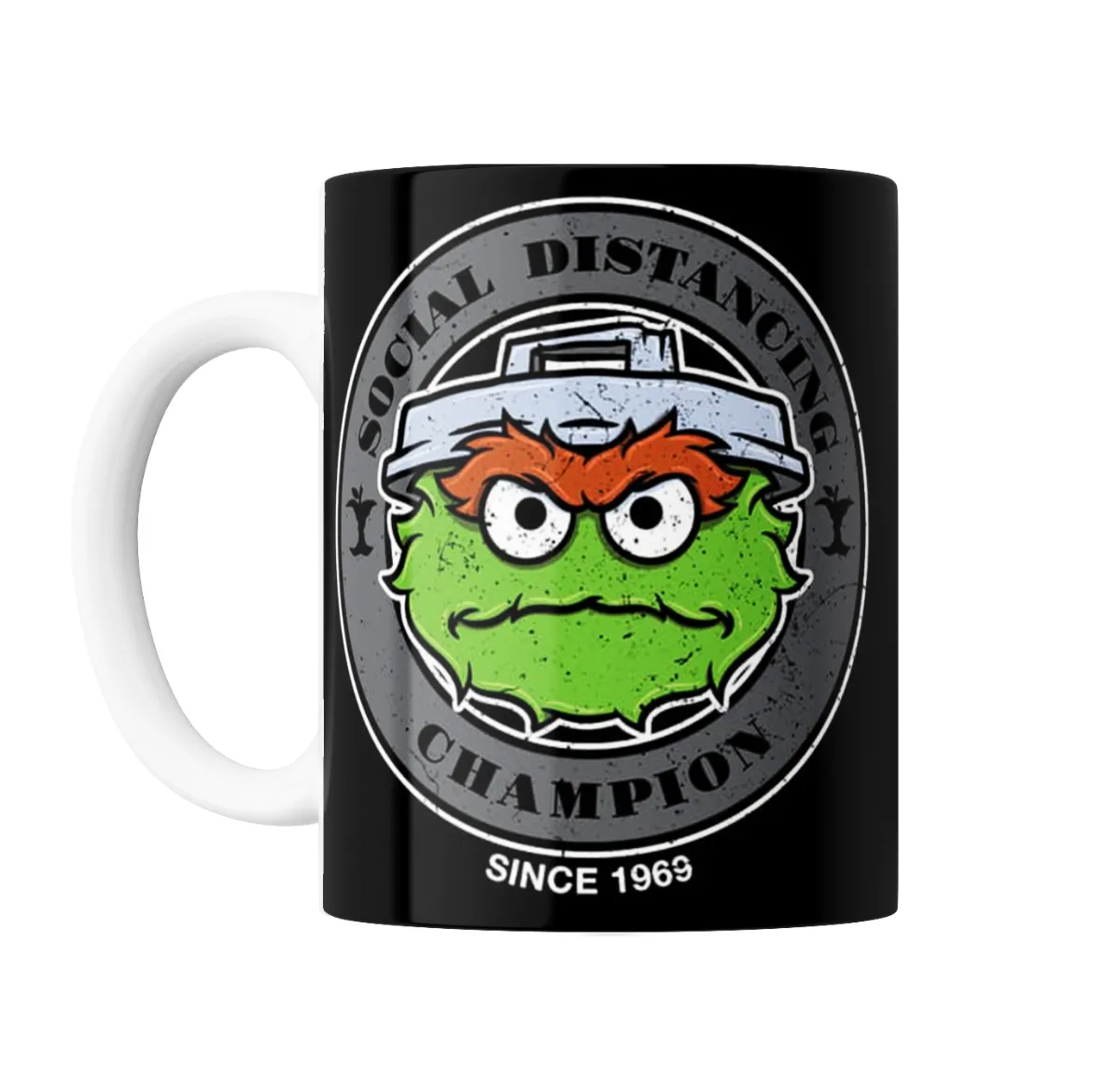 Taza de Cerámica Plaza Sésamo Oscar el Gruñón Social Distancing Champion - vista 2